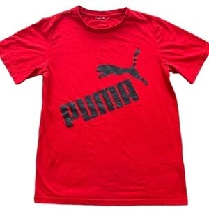 PUMA Teen Men’s Small Red & Black Short Sleeved T-Shirt, Preloved